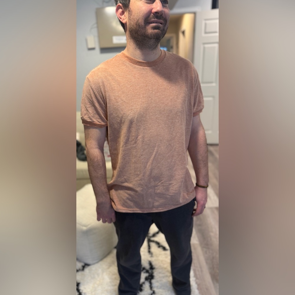 Goodfellow & Co Men’s T-Shirt Size Large Solid Neutral Crewneck Casual Tee - Picture 2 of 5